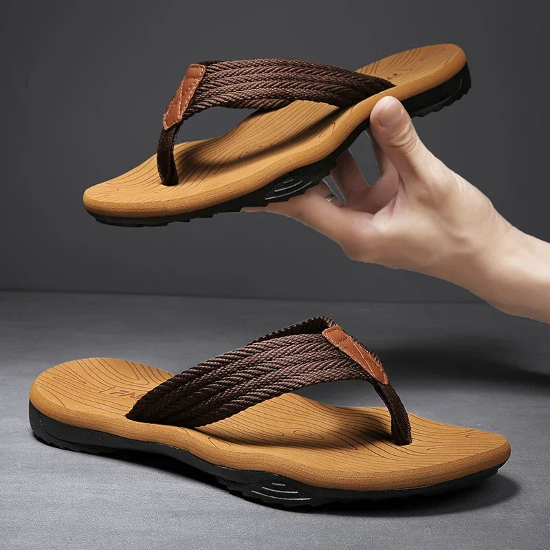 Chinelos masculinos verão flip flops marca moda ao ar livre confortável casual slides sapatos antiderrapantes sandálias de praia 6 cores