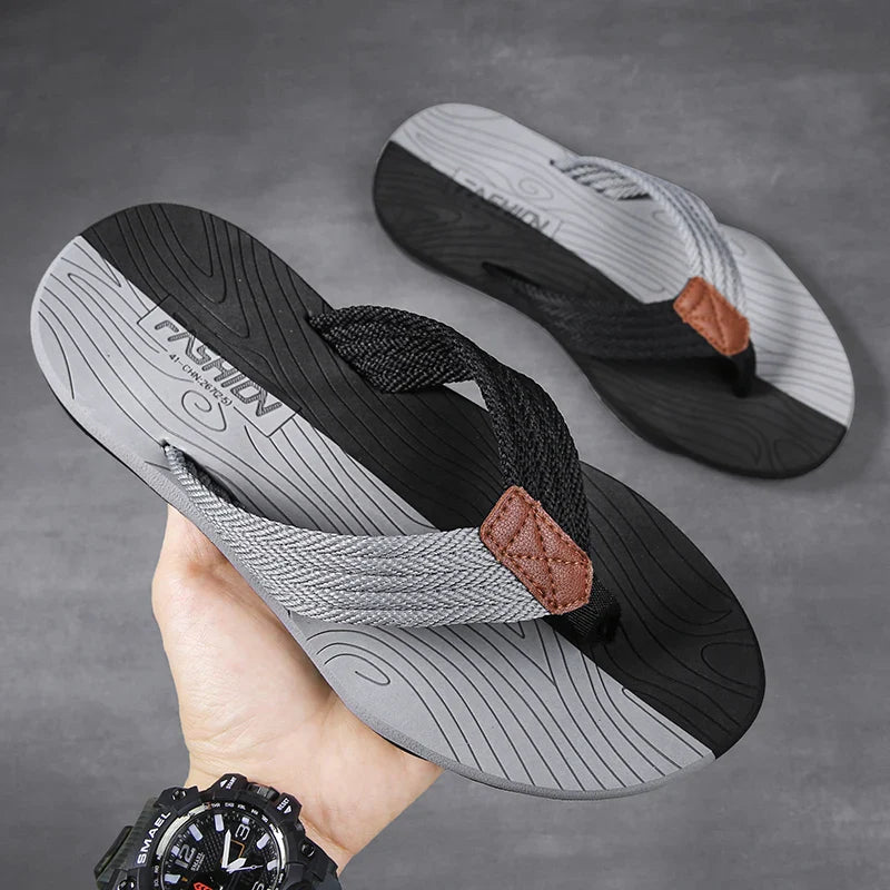 Chinelos masculinos verão flip flops marca moda ao ar livre confortável casual slides sapatos antiderrapantes sandálias de praia 6 cores