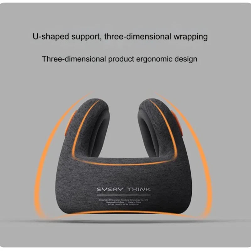 Travesseiro Ortopédico de Viagem 360° – Suporte Cervical com Isolamento de Ruído e Espuma de Memória