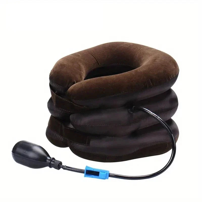 Coleira de Tração Cervical Inflável – Alívio Imediato para Dores no Pescoço e Correção Postural