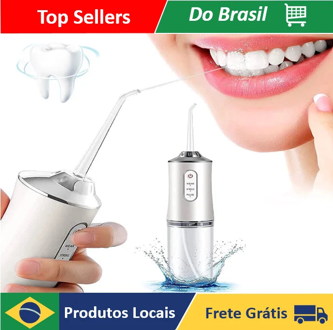 Irrigador Oral Recarregável 220ml - Limpeza Profunda e Hálito Fresco - Entrega de 4/5 dias