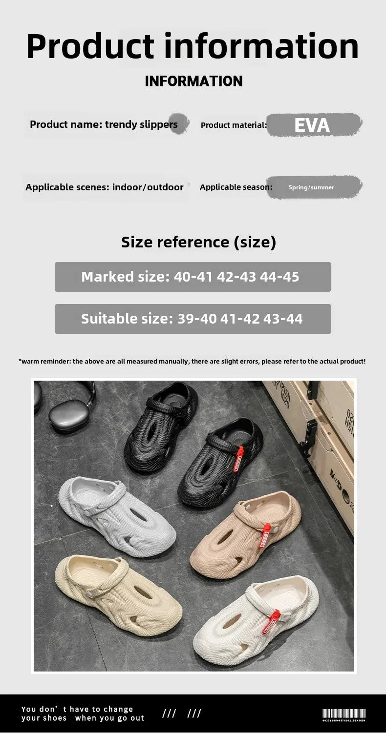 Eva Sandal Lightweight Summer Slippers For Men And Women Breathable Non-Slip EVA Dry Wedges Platform Sandals Fashion Outdoor Wea