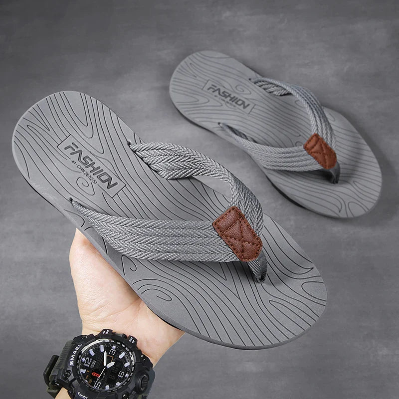 Chinelos masculinos verão flip flops marca moda ao ar livre confortável casual slides sapatos antiderrapantes sandálias de praia 6 cores