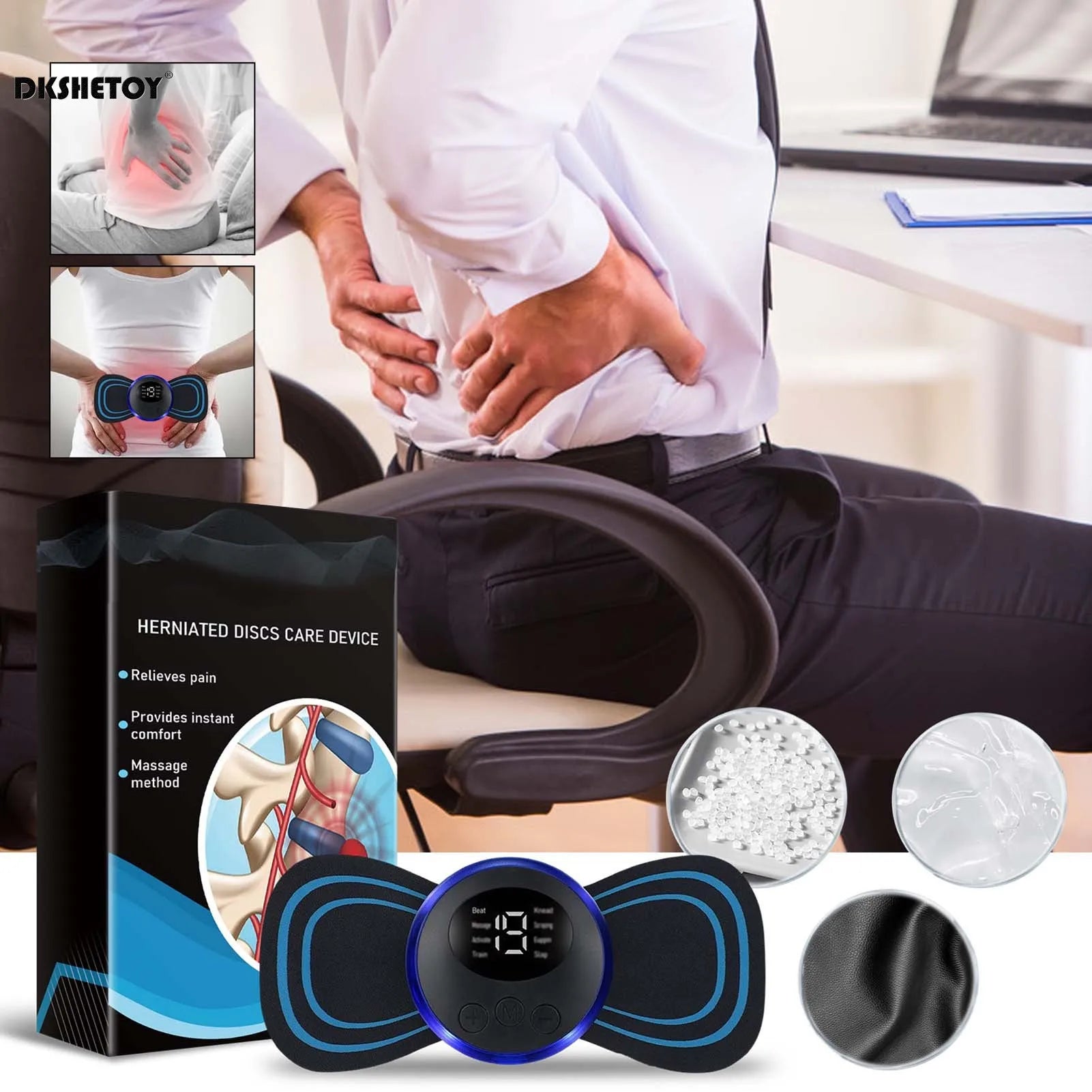 Massageador Elétrico para Coluna e Lombar – Alívio da Dor e Relaxamento Profundo