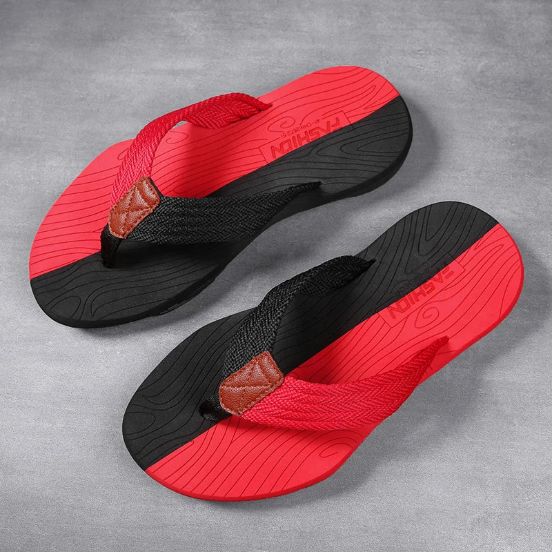 Chinelos masculinos verão flip flops marca moda ao ar livre confortável casual slides sapatos antiderrapantes sandálias de praia 6 cores