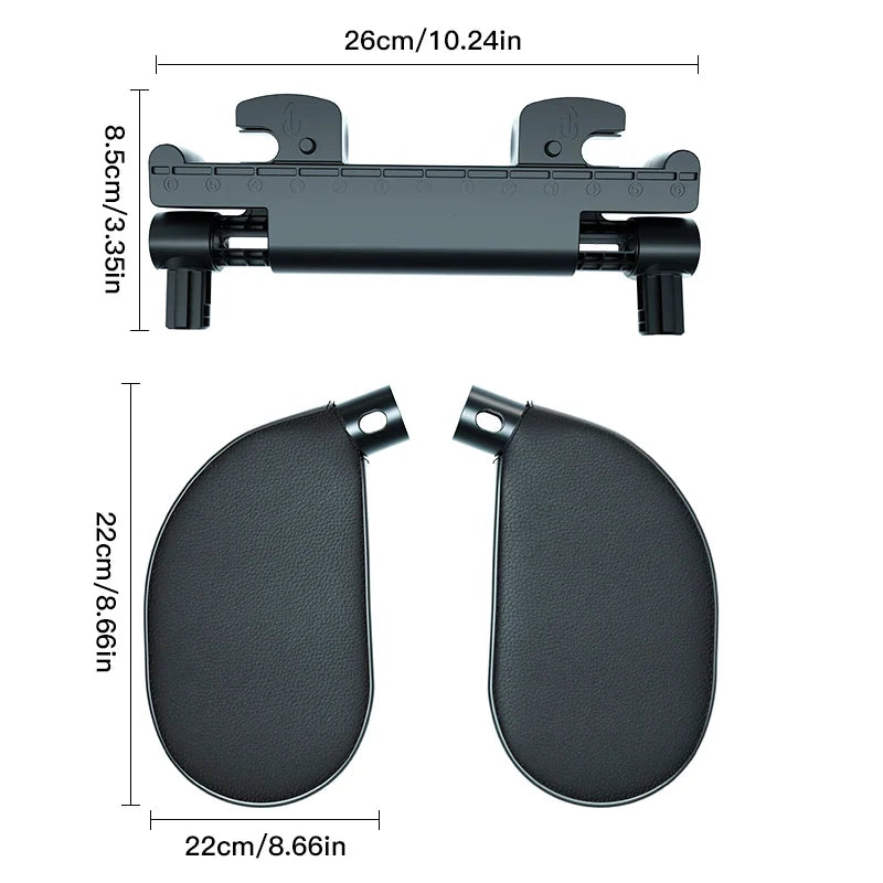 Reposacabezas do carro ROOLAEFOO, travesseiro traseiro do pescoço do assento do passageiro, travesseiro lateral do carro de viagem de longa distância