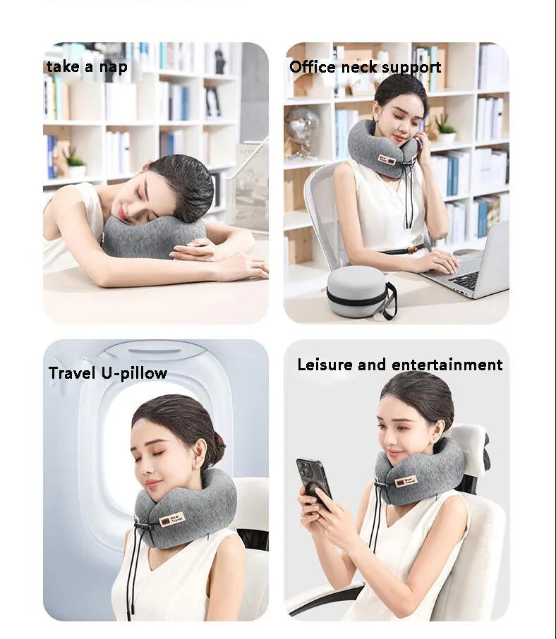 Travesseiro Cervical Ortopédico – Suporte Ergonômico para Viagens e Alívio da Tensão no Pescoço