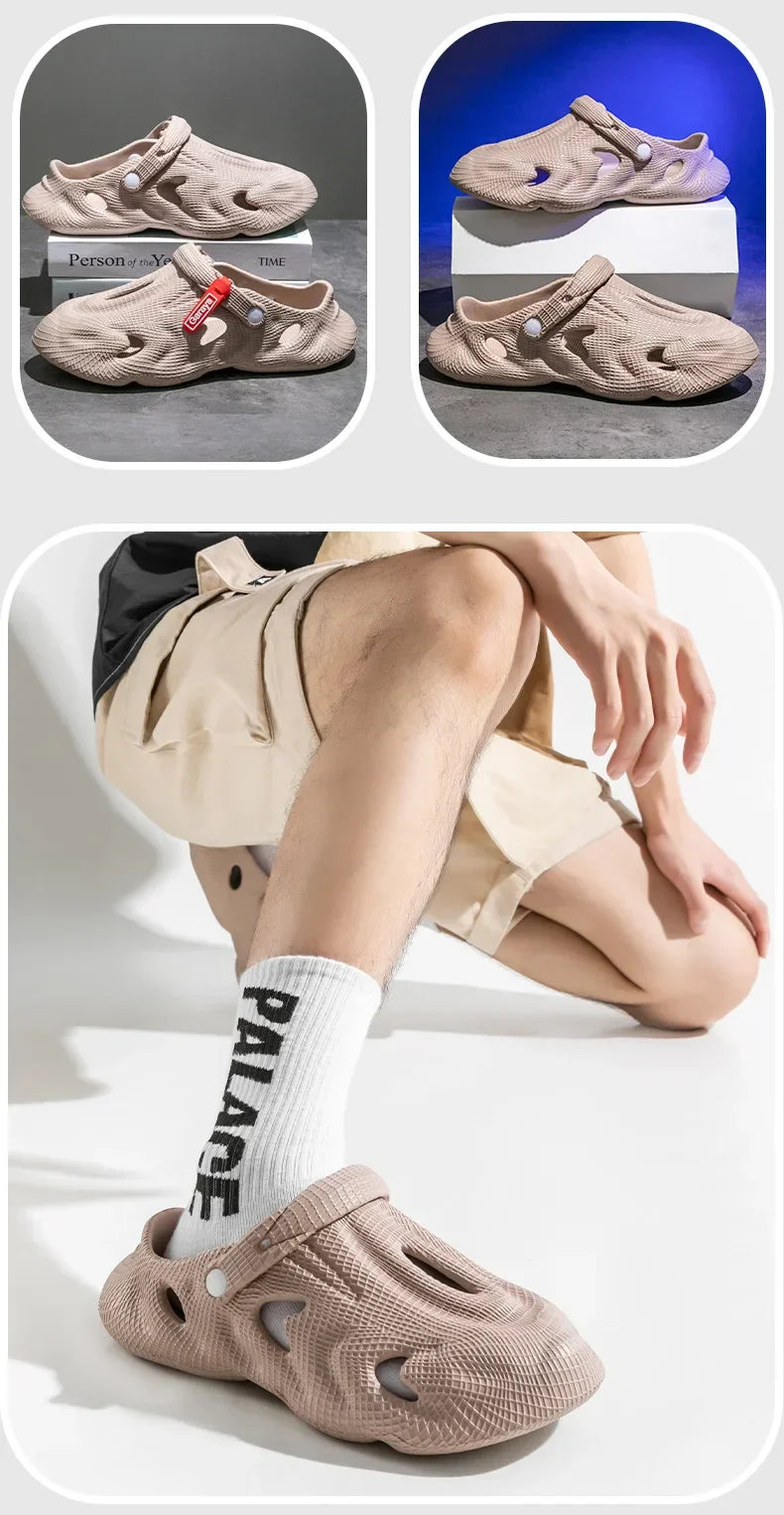 Eva Sandal Lightweight Summer Slippers For Men And Women Breathable Non-Slip EVA Dry Wedges Platform Sandals Fashion Outdoor Wea