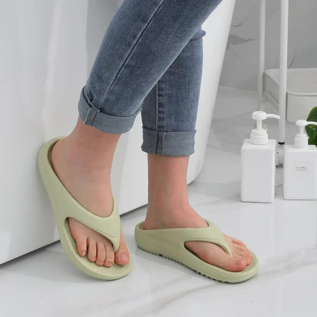 Shevalues sandálias ortopédicas masculinas moda casais praia flip flop verão ao ar livre sandálias macias com suporte de arco slides de banheiro